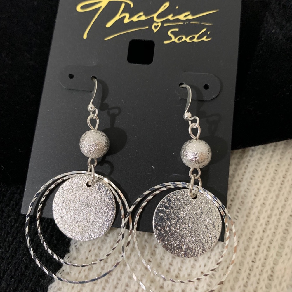Thalia ❤️Sodi Sparkly Silver Dangle Earrings